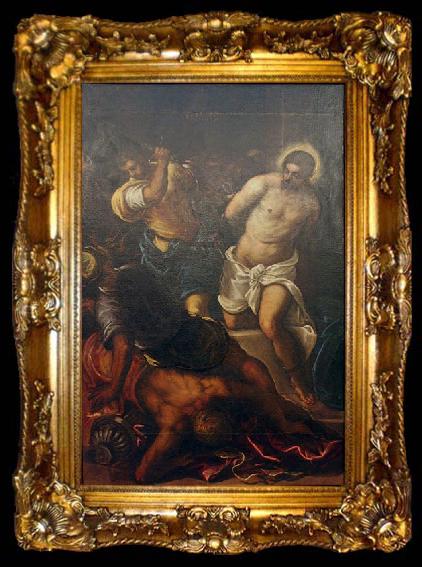 framed  Domenico Tintoretto The Flagellation, ta009-2